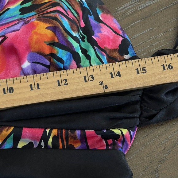 Beata Studios Maxi Dress Juniors Size 11 Multicolor Abstract Artsy Boho Prom - Picture 8 of 12